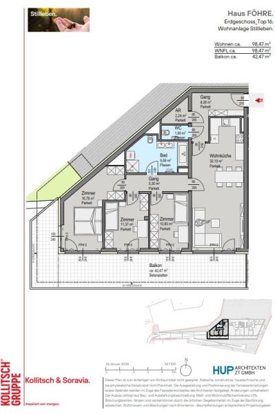 PROVISIONSFREI: S�D/WEST 4-Zimmer Neubauwohnung mit 42m� Freifl�che - zu kaufen in 2391 Kaltenleutgeben /  / 2391&nbsp;Kaltenleutgeben / Bild 7