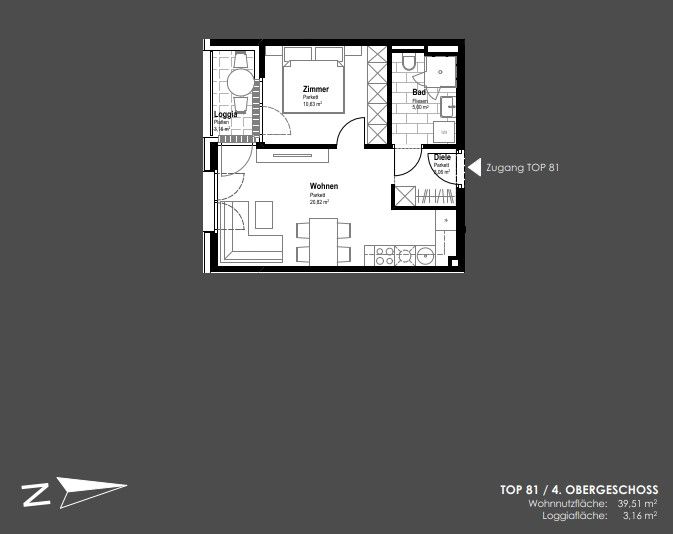 Top Lage am Hauptplatz 1 - Ihr Nummer-Eins-Standort zum Leben und Arbeiten - Kompakte 2 Zimmer zu kaufen in 2320 Schwechat /  / 2320&nbsp;Schwechat / Bild 9