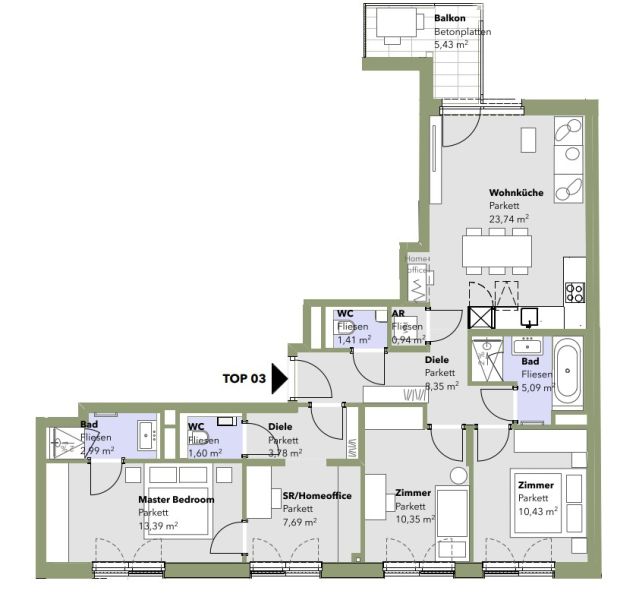 Gro�z�gige 4,5-Zimmer-Wohnung im Erstbezug - U3-Anbindung - zu kaufen in 1140 Wien /  / 1140&nbsp;Wien / Bild 0
