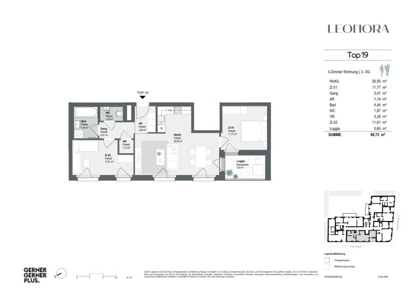 Moderne 3-Zimmer-Wohnung mit Loggia und  K�che - zu kaufen in 1170 Wien /  / 1170&nbsp;Wien / Bild 9
