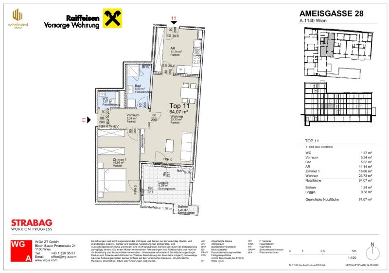 Smarte Wohnung mit 2 Eingängen und großer Loggia - bezugsfertig zu kaufen in 1140 Wien / / 1140 Wien / Bild 0