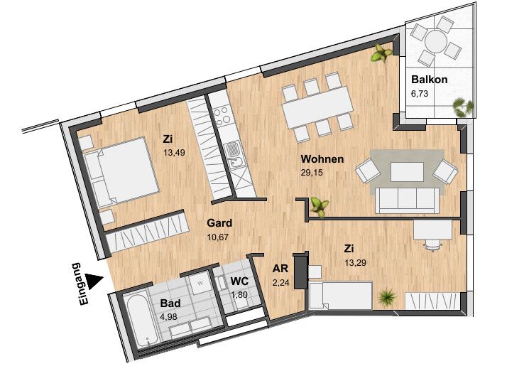 3 ZIMMERWOHNUNG MIT LOGGIA -1.MONAT MIETFREI - 8020 GRAZ / / 8020 Graz / Bild 0