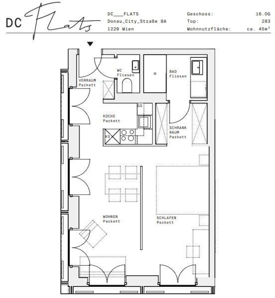 Erstbezug: 1,5 Zimmer-Wohnung im Neubauprojekt DC Flats - sofort verf�gbar - zu mieten in 1220 Wien /  / 1220&nbsp;Wien / Bild 3