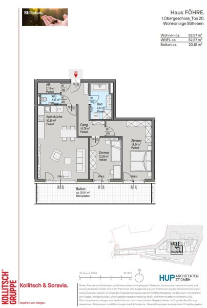 PROVISIONSFREI: 3-Zimmer Neubauwohnung mit 20m� Terrasse mit wundersch�nem Wienerwaldblick - zu kaufen in 2391 Kaltenleutgeben /  / 2391&nbsp;Kaltenleutgeben / Bild 7