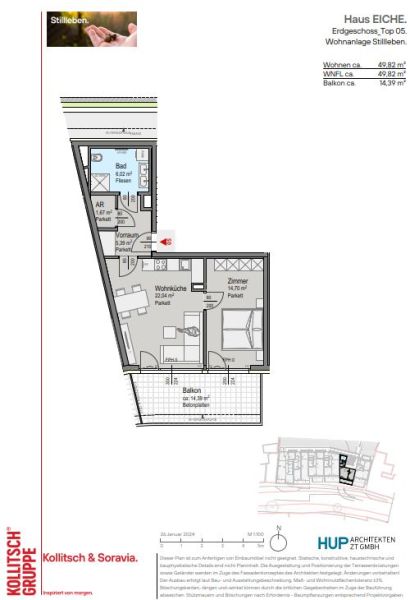 PROVISIONSFREI: Smart Living in Kaltenleutgeben: 2-Zimmer-Wohnung mit gro�em und sonnigem Balkon in Traumlage - zu kaufen in 2391 Kaltenleutgeben /  / 2391&nbsp;Kaltenleutgeben / Bild 7