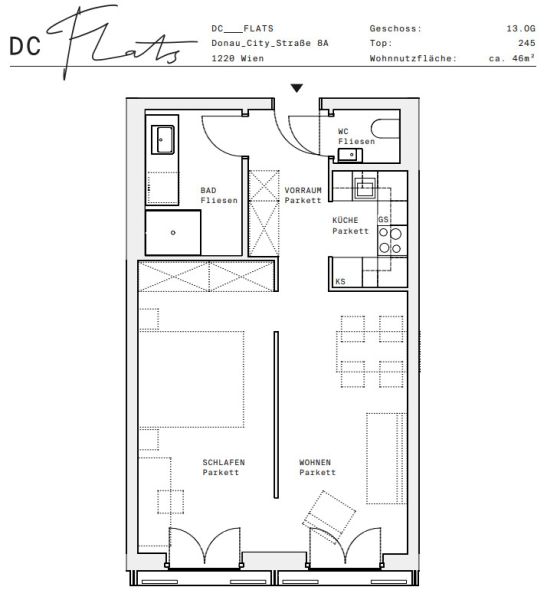Erstbezug in den DC Flats ? Smarte 1,5 Zimmer-Wohnung ? zu mieten in 1220 Wien /  / 1220&nbsp;Wien / Bild 3