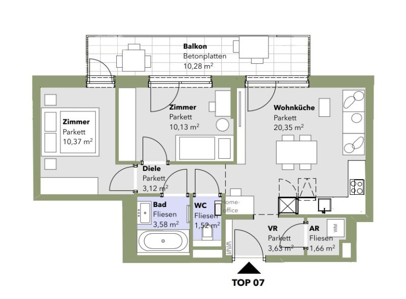 Erstbezug mit Balkon - kompakte 3 Zimmer - U3-Anbindung - zu kaufen in 1140 Wien /  / 1140&nbsp;Wien / Bild 0