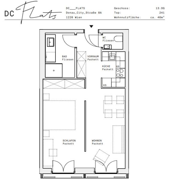 Erstbezug in den DC Flats ? Smarte 1 1/2-Zimmer-Wohnung ? zu mieten in 1220 Wien / / 1220 Wien / Bild 3