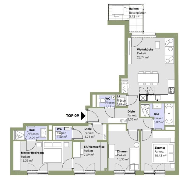 Familienwohnung mit 4,5-Zimmer im Erstbezug - U3-Anbindung - zu kaufen in 1140 Wien / / 1140 Wien / Bild 0