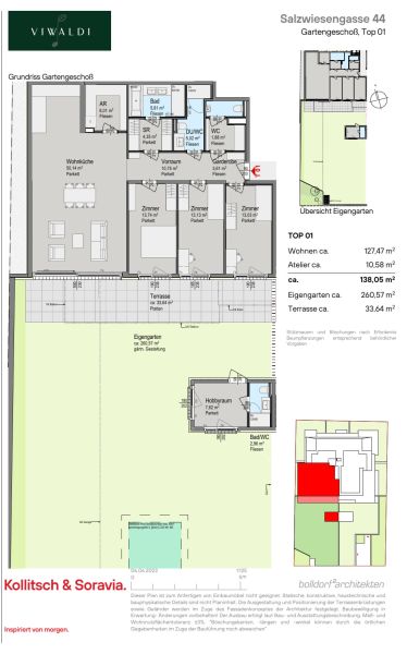 Traumhafte Gartenwohnung mit 4 Zimmern, gro�z�gige Terrasse und Eigengarten in Ruhelage - provisionsfrei zu kaufen in 1140 Wien /  / 1140&nbsp;Wien / Bild 7