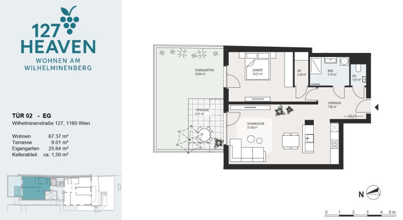 VERKAUFSSTART - 127 HEAVEN - Exklusives Wohnprojekt am Wilhelminenberg, Wohnungen zu kaufen in 1160 Wien / / 1160 Wien / Bild 8