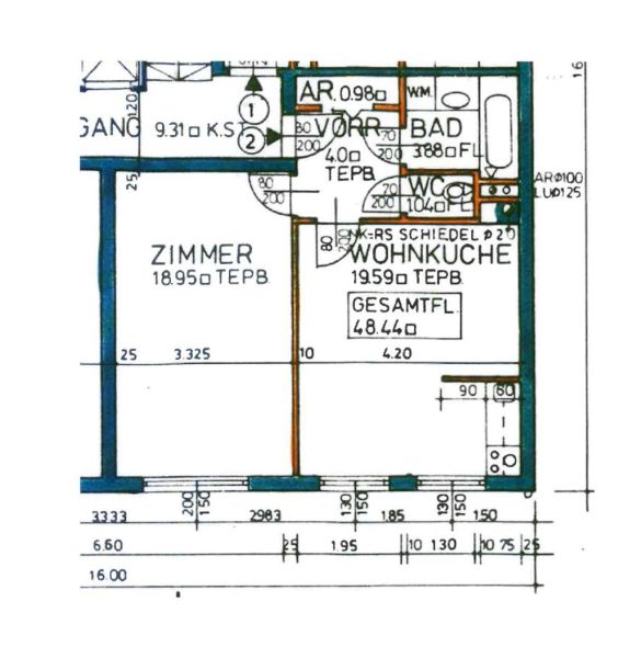 Attraktive 2-Zimmer Wohnung nahe Wielandpark in 1100 Wien zu mieten / / 1100 Wien, Favoriten / Bild 2