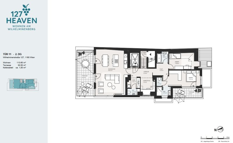 VERKAUFSSTART - Wohnen am Wilhelminenberg - Dachgescho�-Penthouse mit 2 Terrassen und direktem Liftzugang - zu kaufen in 1160 Wien /  / 1160&nbsp;Wien / Bild 5