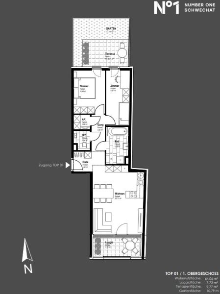 3-Zimmer-Wohnung mit Loggia, Terrasse und Gartenanteil - Top Lage am Hauptplatz 1 - zu kaufen in 2320 Schwechat /  / 2320&nbsp;Schwechat / Bild 0