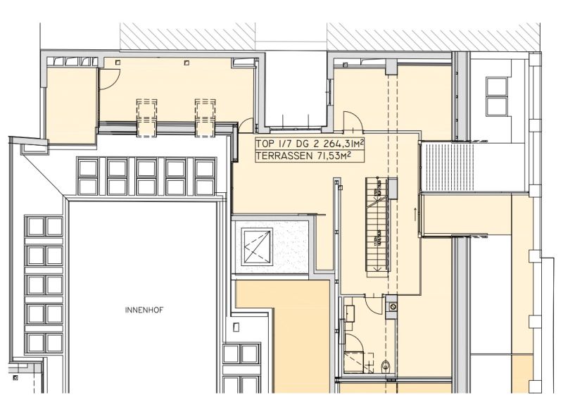 Exklusive Maisonette im Dachgeschoß im herrschaftlichen Palais, mit Terrassen, Blick Richtung Karlskirche - zu kaufen in 1040 Wien / / 1040 Wien, Wieden / Bild 7