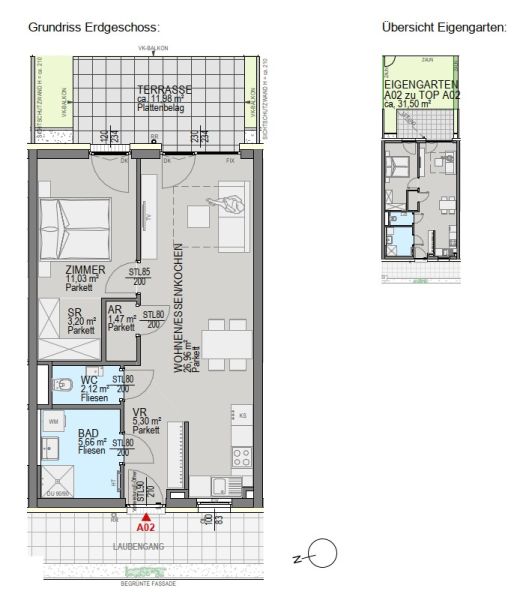 Helle Eigentumswohnung im Neubauprojekt mit Eigengarten in Graz! /  / 8054&nbsp;Graz / Bild 1