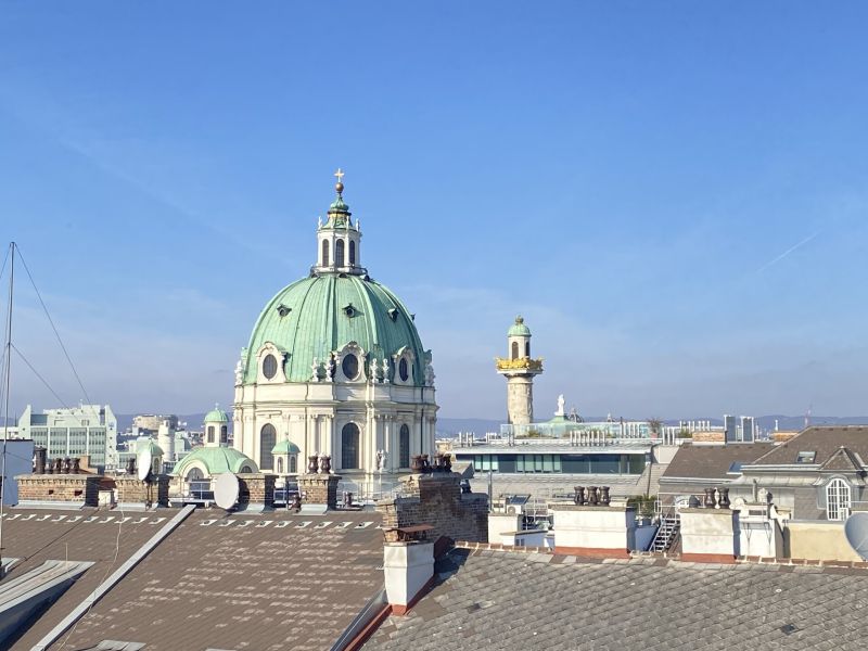 Blick zur Karlskirche - Dachgescho�traum mit 5 Zimmern und Terrassen - zu kaufen in 1040 Wien /  / 1040&nbsp;Wien, Wieden / Bild 6