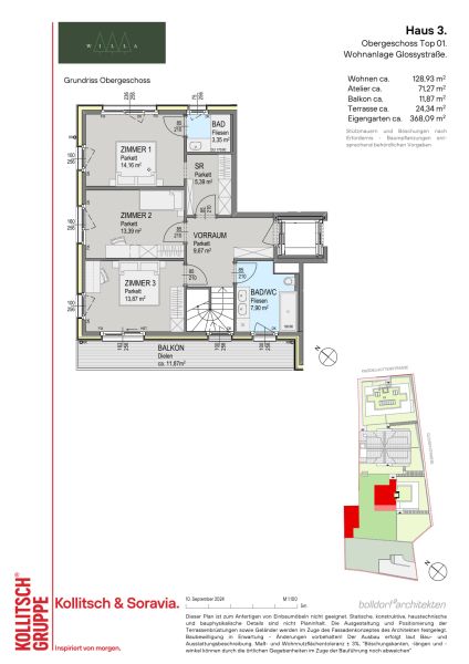 Exklusiv und nachhaltig Wohnen in Gr�nruhelage beim Wienerwald - Gartenwohnungen und Penthouses - provisionsfrei zu kaufen in 1140 Wien /  / 1140&nbsp;Wien / Bild 9