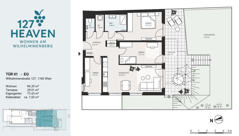 VERKAUFSSTART - 127 HEAVEN - Exklusives Wohnprojekt am Wilhelminenberg, Wohnungen zu kaufen in 1160 Wien / / 1160 Wien / Bild 7