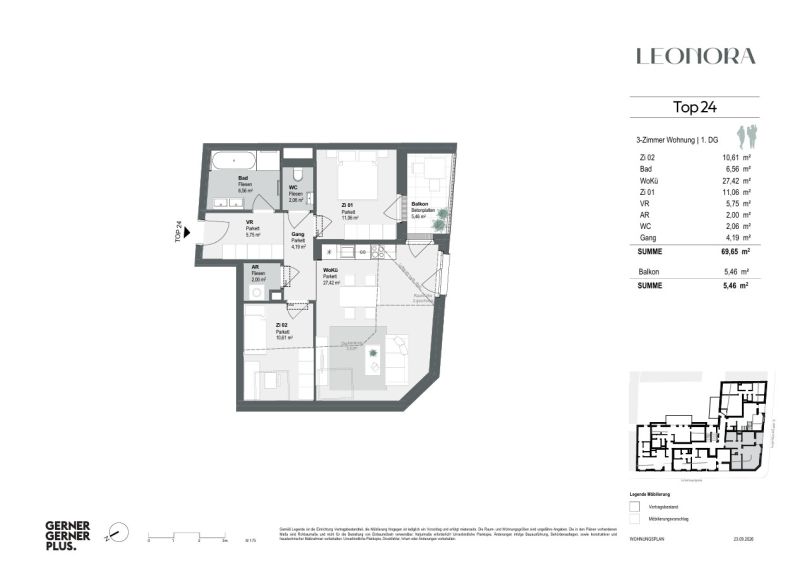 3-Zimmer-Wohnung mit Balkon und gro�z�gigem Wohnbereich - zu kaufen in 1170 Wien /  / 1170&nbsp;Wien / Bild 9