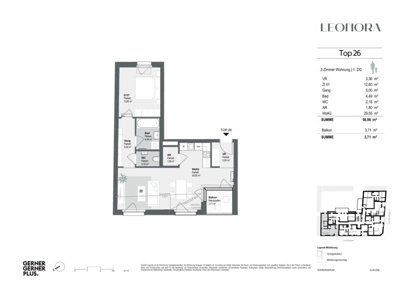 2-Zimmer-Wohnung mit Ost- und Westausrichtung und Balkon - zu kaufen in 1170 Wien / / 1170 Wien / Bild 9