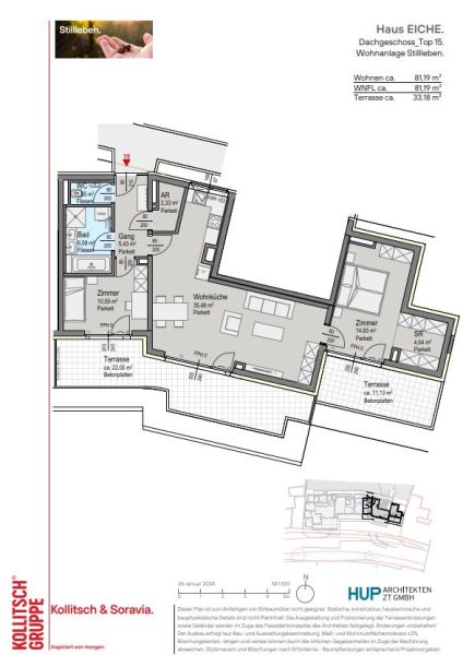 PROVISIONSFREI: DG-Wohnung mit traumhaften Blick Richtung Wienerwald inklusive 33m� Terrasse - zu kaufen in 2391 Kaltenleutgeben /  / 2391&nbsp;Kaltenleutgeben / Bild 7