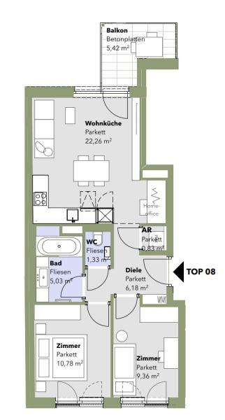 Perfekte 3-Zimmer-Wohnung im Erstbezug - U3-Anbindung - zu kaufen in 1140 Wien / / 1140 Wien / Bild 0