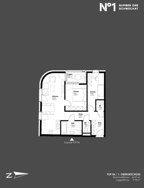 3-Zimmer-Wohnung mit Loggia, Top Lage am Hauptplatz 1 - zu kaufen in 2320 Schwechat / / 2320 Schwechat / Bild 1