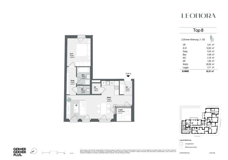 Komfortable 2-Zimmer-Wohnung mit Loggia - zu kaufen in 1170 Wien /  / 1170&nbsp;Wien / Bild 1
