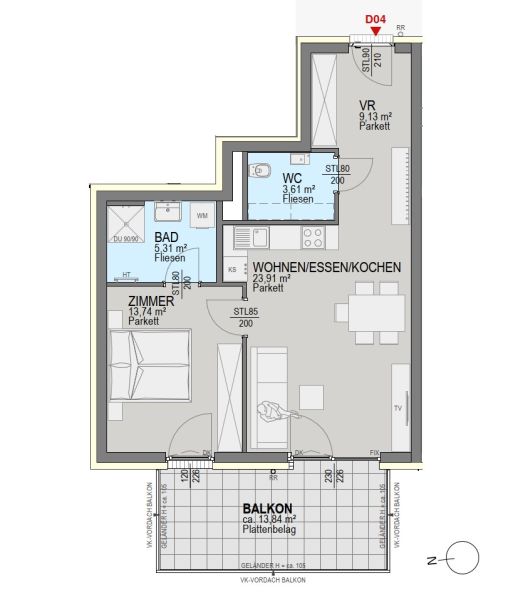 Luxuri�se Neubauwohnung mit gro�z�gigem Balkon in Graz! /  / 8054&nbsp;Graz / Bild 1