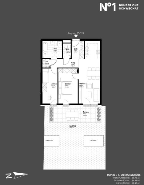 3 Zimmer mit Terrasse und Eigengarten am Hauptplatz 1 - Ihr Nummer-Eins-Standort zum Leben - jetzt kaufen in 2320 Schwechat /  / 2320&nbsp;Schwechat / Bild 9