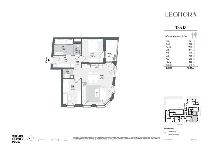 3-Zimmer-Wohnung mit sonniger Loggia - zu kaufen in 1170 Wien /  / 1170&nbsp;Wien / Bild 9
