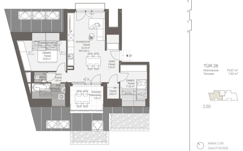 Martha3 ? Hochwertig Wohnen in Wien-Donaustadt - Terrassenwohnung im 2. Dachgescho� zu kaufen in 1220 Wien /  / 1220&nbsp;Wien / Bild 5