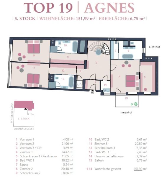 Penthouse-Maisonette in Stadtpark-N�he - ein Stellplatz inklusive - Terrassen und Pool - zu kaufen in 1010 Wien /  / 1010&nbsp;Wien / Bild 2