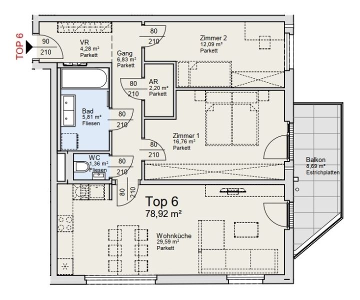 Bezugsfertige Eck-Wohnung mit Balkon, perfekte Anbindung - jetzt im Erstbezug kaufen in 1140 Wien /  / 1140&nbsp;Wien / Bild 2