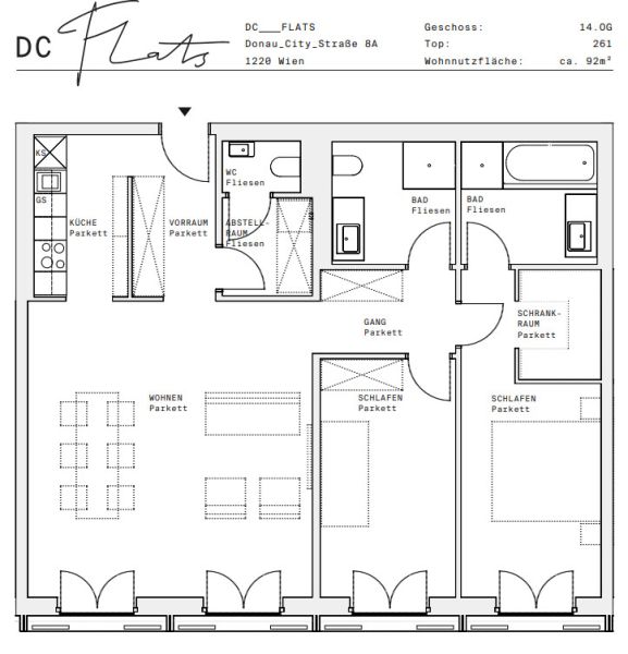 3-Zimmer-Wohnung mit 2 Bädern ? Erstbezug in den DC Flats - zu mieten in 1220 Wien / / 1220 Wien / Bild 6