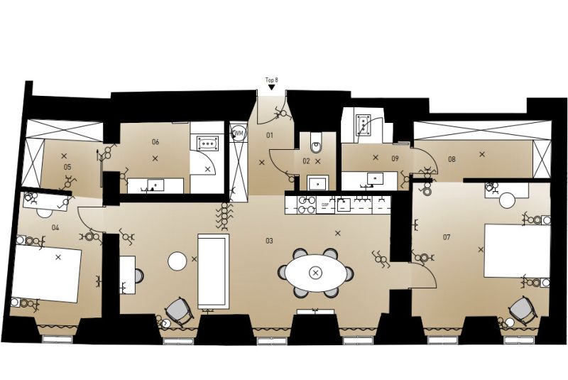 Historische 3-Zimmer-Wohnung mit modernem Flair - zu mieten in 1190 Wien /  / 1190&nbsp;Wien / Bild 3