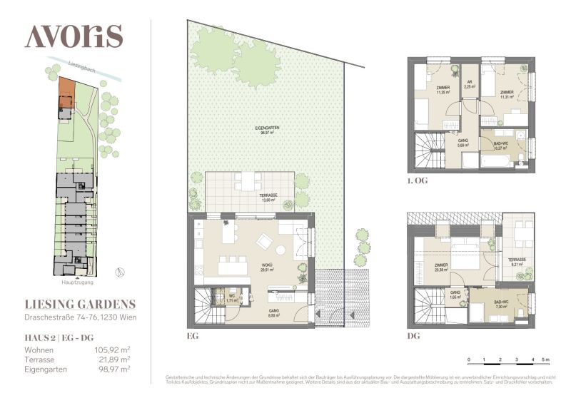 LIESING GARDENS - Exklusive Doppelhaush�lfte mit Eigengarten beim Liesingbach - provisionsfrei zu kaufen in 1230 Wien /  / 1230&nbsp;Wien / Bild 8