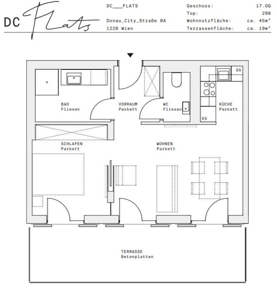 2-Zimmer-Dachgeschoßwohnung mit großer Terrasse ? Erstbezug - zu mieten in 1220 Wien / DC Flats / / 1220 Wien / Bild 3