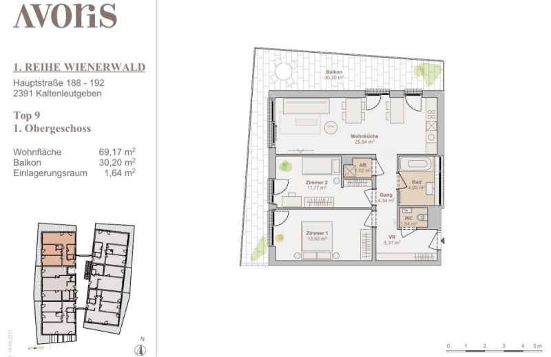 Eckwohnung mit 30 m� Balkon - Luftw�rmepumpe - Tageslichtbad - bezugsfertig zu kaufen in 2391 Kaltenleutgeben /  / 2391&nbsp;Kaltenleutgeben / Bild 9