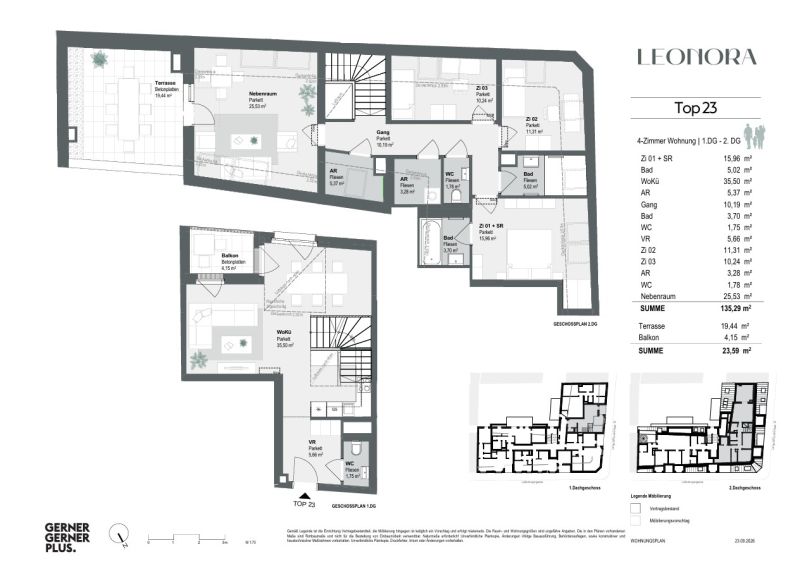 Au�ergew�hnliche 4-Zimmer-Maisonette mit gro�z�giger Terrasse und Balkon im Dachgeschoss - zu kaufen in 1170 Wien /  / 1170&nbsp;Wien / Bild 9