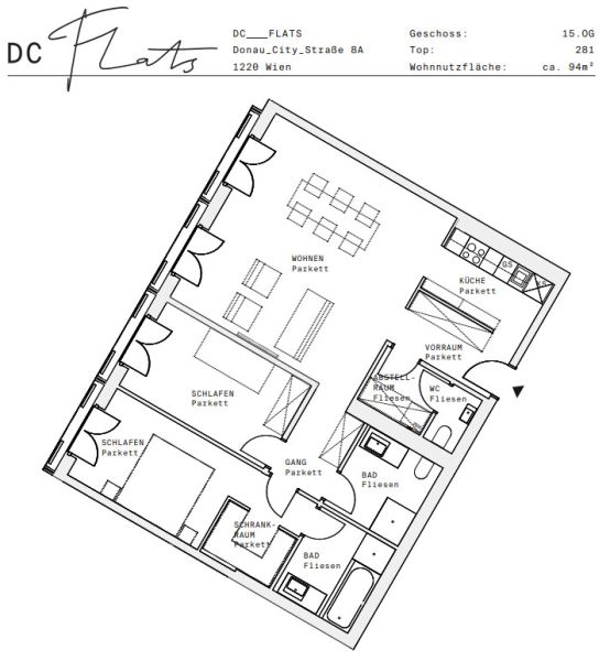 3-Zimmer-Wohnung mit 2 Bädern ? Erstbezug in den DC Flats - zu mieten in 1220 Wien / / 1220 Wien / Bild 6
