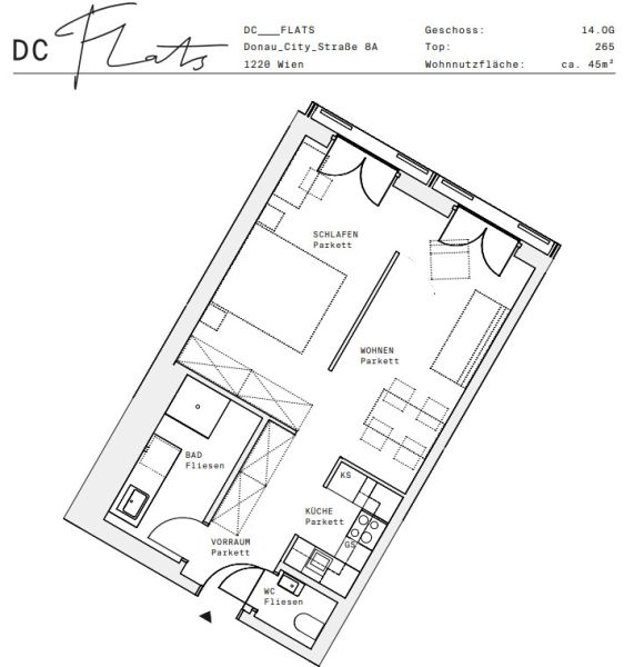 3-Zimmer-Wohnung mit 2 Bädern ? Erstbezug in den DC Flats - zu mieten in 1220 Wien / / 1220 Wien / Bild 6