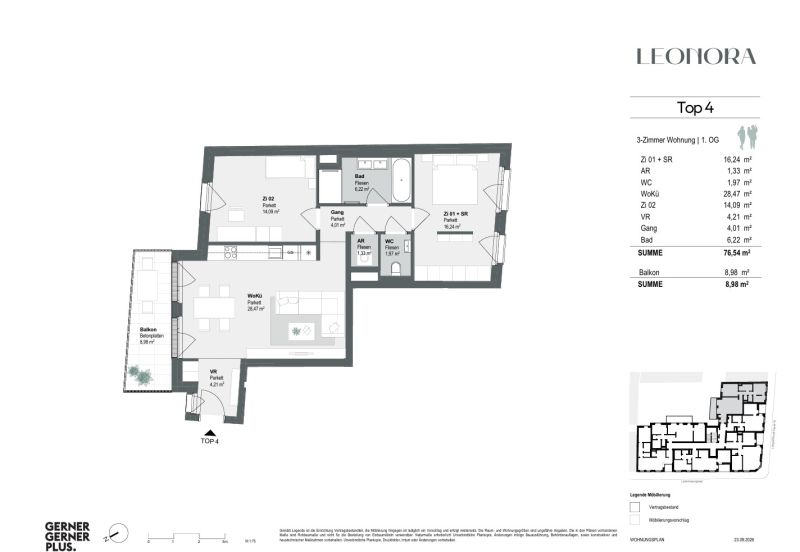 Gro�z�gige 3-Zimmer-Wohnung mit Balkon - zu kaufen in 1170 Wien /  / 1170&nbsp;Wien / Bild 1