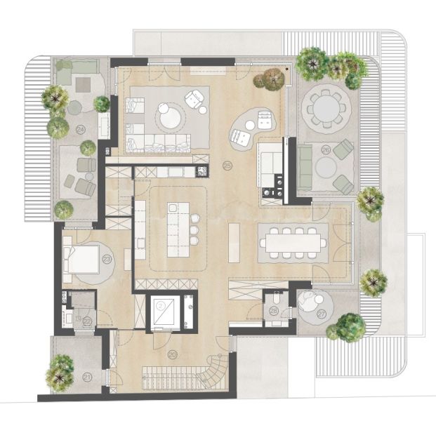 Repr�sentative Penthouse-Maisonette mit 400 m� Wohnfl�che, Terrassen, privates Pool - High End Wohnerlebnis in P�tzleinsdorf - zu kaufen in 1180 Wien /  / 1180&nbsp;Wien / Bild 3
