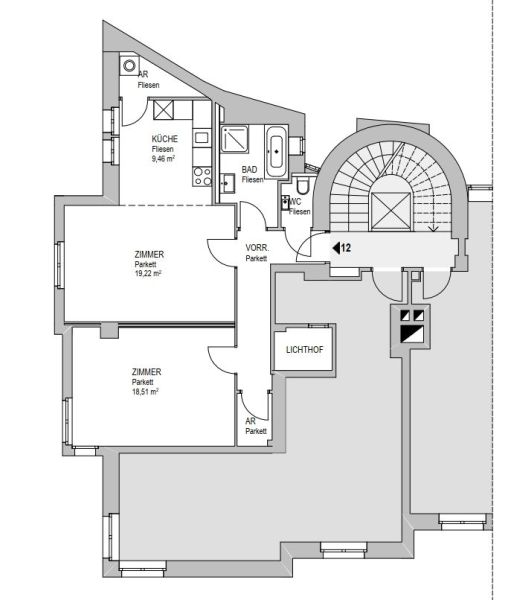 Nähe Schwedenplatz: großzügige 2-Zimmer Wohnung - Miete in 1010 Wien / / 1010 Wien / Bild 1