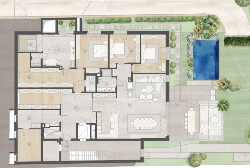 Villenetage 265 m� mit gro�er Terrasse, privatem Pool und Garten - Luxuri�ser Wellnessbereich - zu kaufen in 1180 Wien /  / 1180&nbsp;Wien / Bild 1