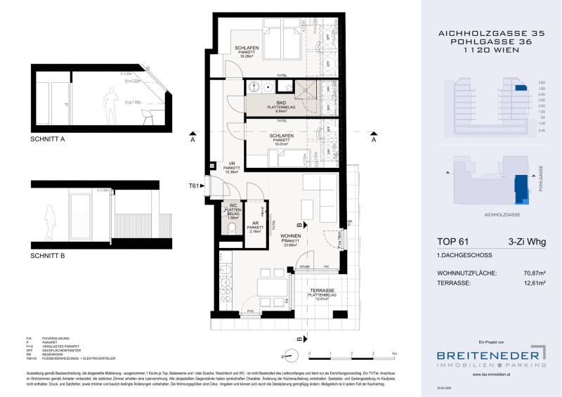 Terrassenwohnung im 1. Dachgescho� - Aichholzgasse 35 - zu kaufen in 1120 Wien /  / 1120&nbsp;Wien / Bild 8