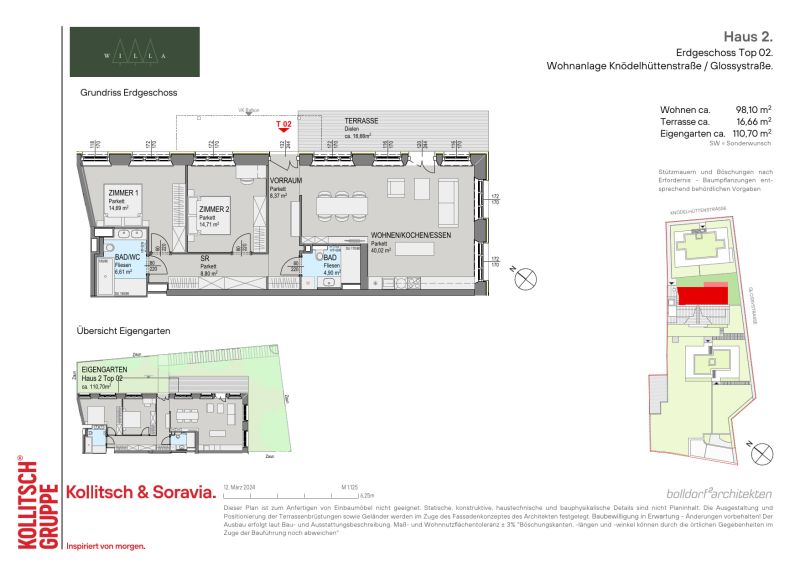 Exklusiv und nachhaltig Wohnen in Gr�nruhelage beim Wienerwald - Gartenwohnungen und Penthouses - provisionsfrei zu kaufen in 1140 Wien /  / 1140&nbsp;Wien / Bild 8
