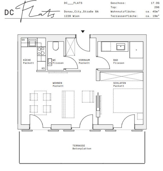 2-Zimmer-Dachgeschoßwohnung mit großer Terrasse ? Erstbezug - zu mieten in 1220 Wien / DC Flats / / 1220 Wien / Bild 3